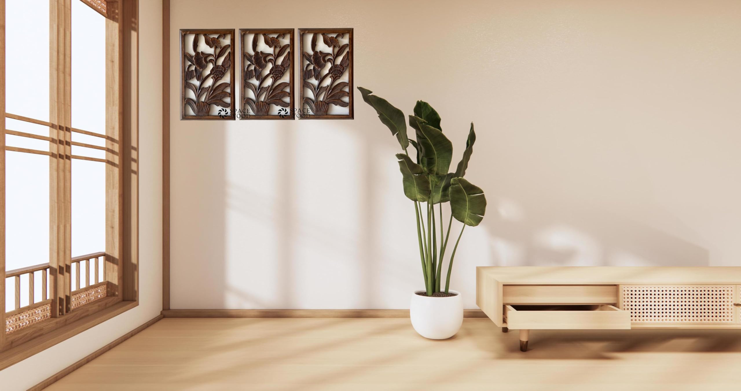 Space Wood Wall Hanging Panel | Wooden Wall Decorative Frame For Living Room | Mdf Wall Decor Wooden Frame For Home,14X8.5 Inche